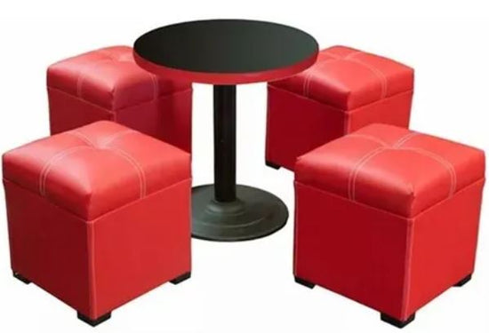 Taburete pequeño de madera maciza para el hogar, mesa de centro para sala  de estar, taburete creativo de madera, taburete cuadrado pequeño rojo de  Internet - AliExpress